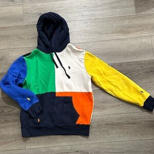 Polo Ralph Lauren Colorblock Hoodie - Blue, Green, Yellow, Orange, White